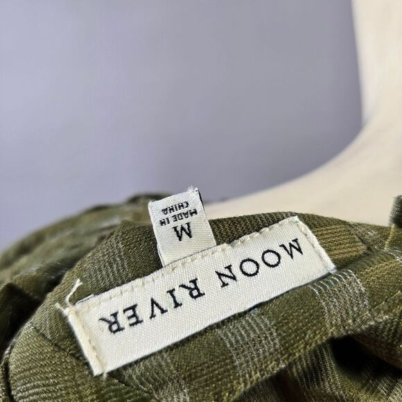 Moon River Green Bishop Sleeve Mini Sundress R14 - Picture 5 of 5